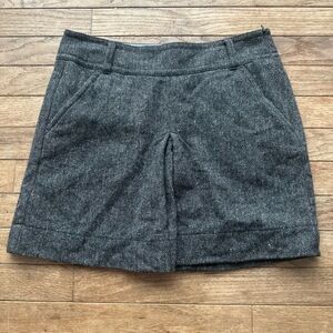 Esprit Skirt Tweed‎ A-line Wool Silk Blend Size 4 Gray Side Zipper Classic